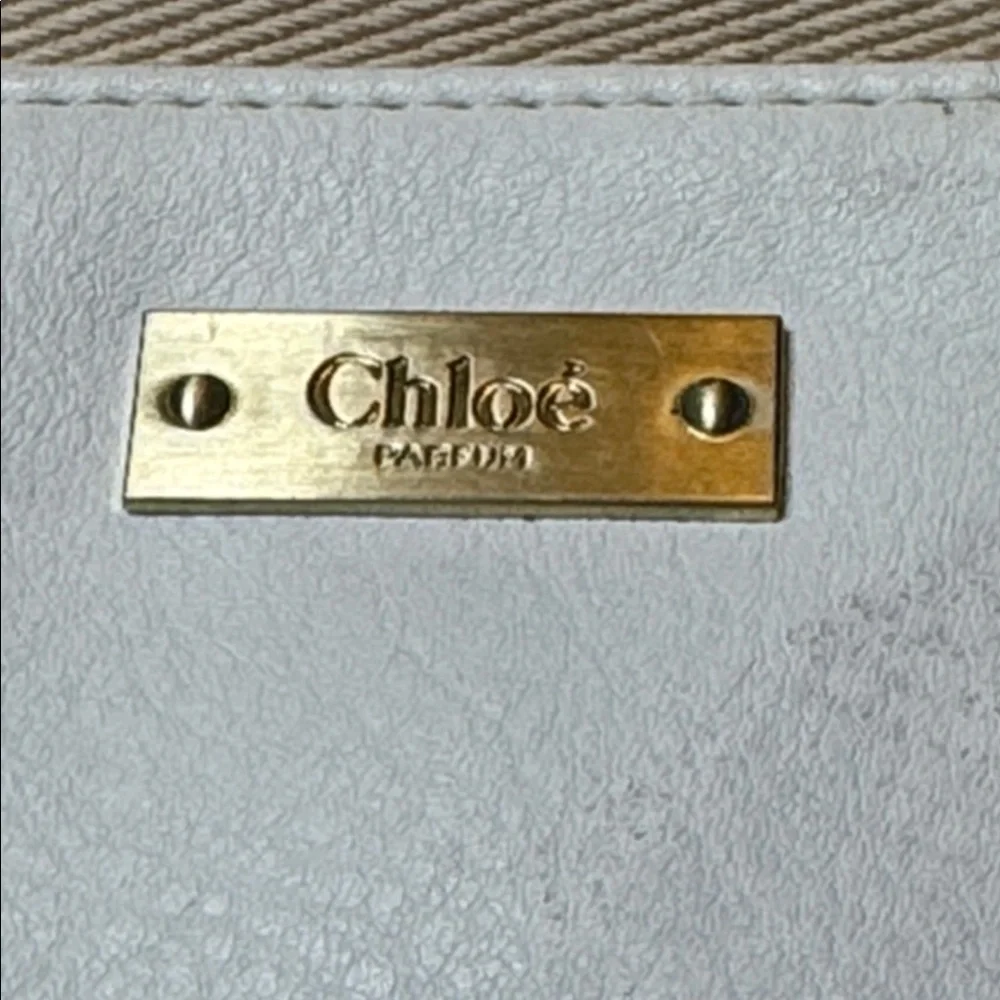 Chloé Parfums Beige Canvas Cosmetic Pouch Makeup Bag GWP